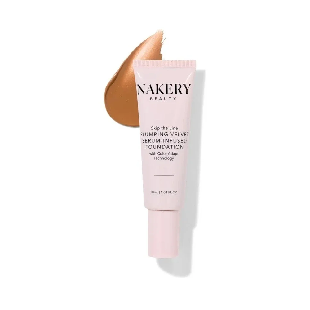 Nakery Skip the Line Instant Coverage Plumping Velvet Foundation  Medium  New